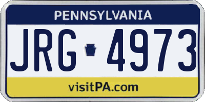 PA license plate JRG4973