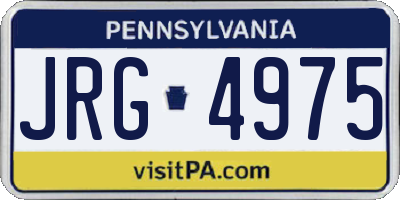 PA license plate JRG4975