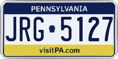 PA license plate JRG5127