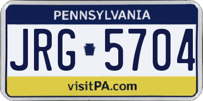 PA license plate JRG5704