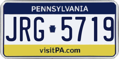 PA license plate JRG5719