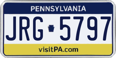 PA license plate JRG5797