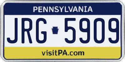 PA license plate JRG5909