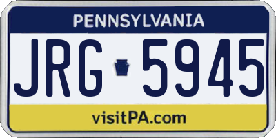 PA license plate JRG5945