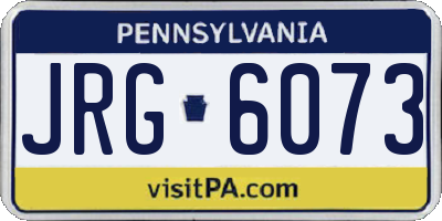 PA license plate JRG6073