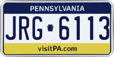 PA license plate JRG6113