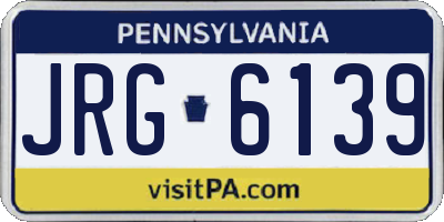 PA license plate JRG6139
