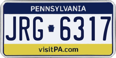 PA license plate JRG6317