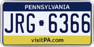 PA license plate JRG6366