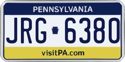 PA license plate JRG6380