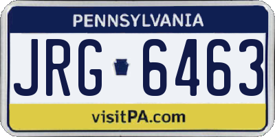 PA license plate JRG6463