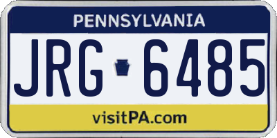 PA license plate JRG6485