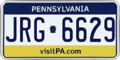 PA license plate JRG6629