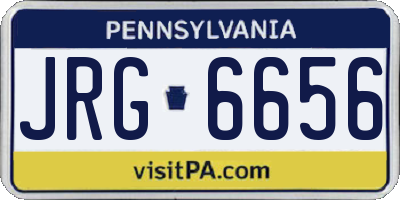 PA license plate JRG6656