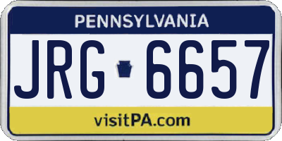 PA license plate JRG6657
