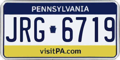 PA license plate JRG6719