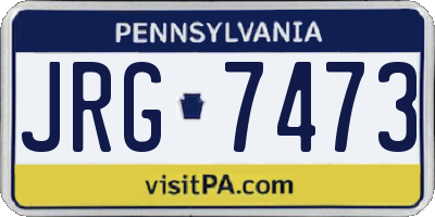 PA license plate JRG7473