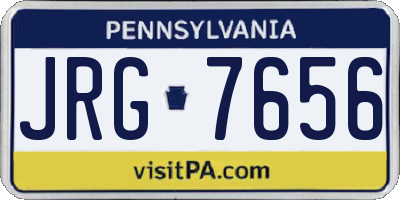 PA license plate JRG7656