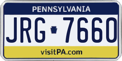 PA license plate JRG7660