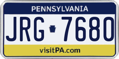 PA license plate JRG7680