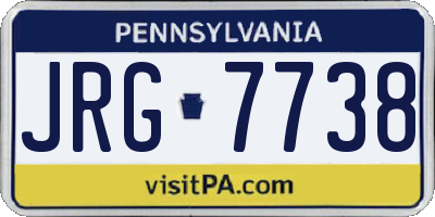 PA license plate JRG7738