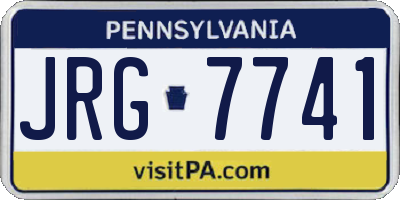 PA license plate JRG7741