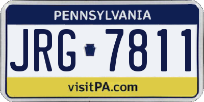 PA license plate JRG7811