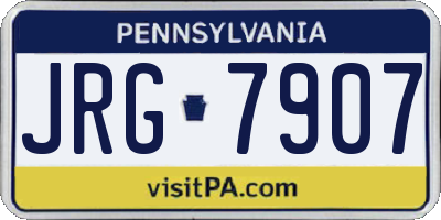PA license plate JRG7907