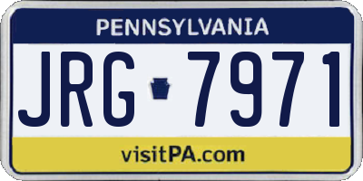 PA license plate JRG7971