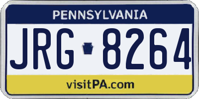 PA license plate JRG8264