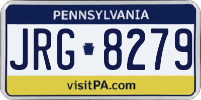 PA license plate JRG8279