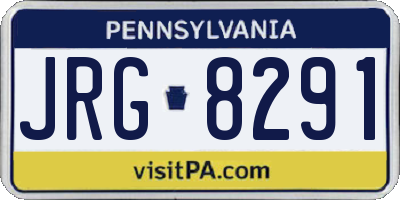 PA license plate JRG8291
