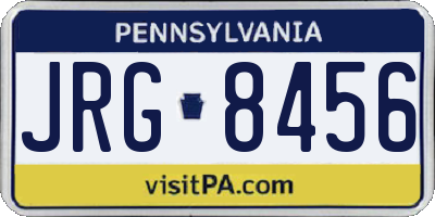 PA license plate JRG8456