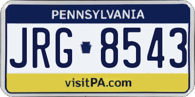 PA license plate JRG8543