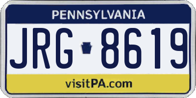 PA license plate JRG8619