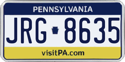 PA license plate JRG8635