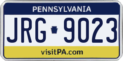 PA license plate JRG9023