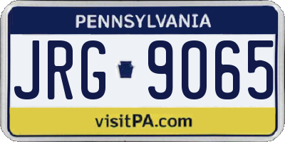 PA license plate JRG9065