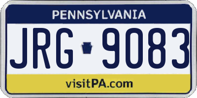 PA license plate JRG9083