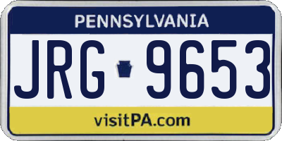 PA license plate JRG9653