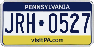 PA license plate JRH0527