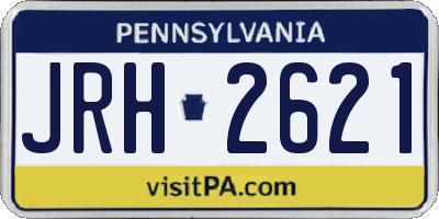 PA license plate JRH2621