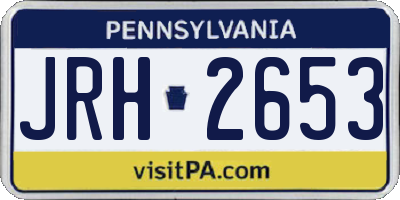 PA license plate JRH2653