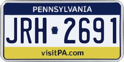 PA license plate JRH2691