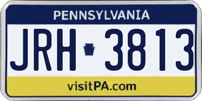 PA license plate JRH3813