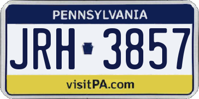 PA license plate JRH3857