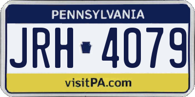 PA license plate JRH4079