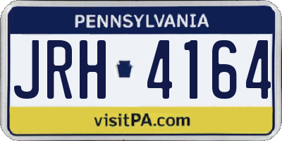 PA license plate JRH4164