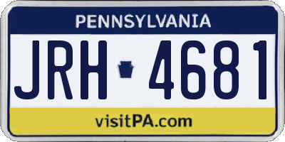 PA license plate JRH4681