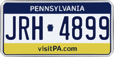 PA license plate JRH4899